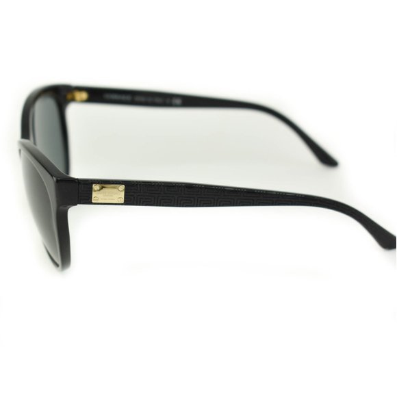 VERSACE "Greca": Black, "Meandros" & Gold Logo Sunglasses (mq) - Picture 2 of 10